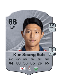 Kim Seung Sub Rare 66 OVR