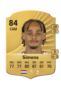 Xavi Simons Rare 84 OVR