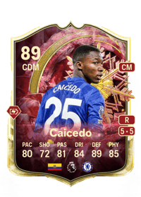 Moisés Caicedo Winter Wildcards Red 89 OVR