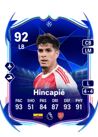 Piero Hincapié UEFA Champions League Road to the Final 92 OVR