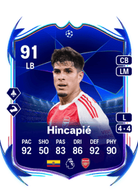 Piero Hincapié UEFA Champions League Road to the Final 91 OVR