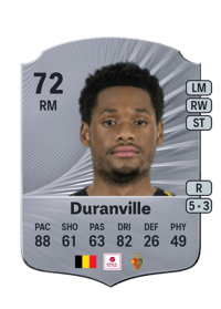 Julien Duranville Rare 72 OVR