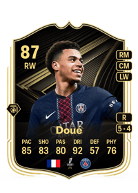 Désiré Doué Team of the Week 87 OVR