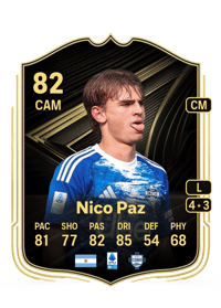 Nico Paz Team of the Week 82 OVR