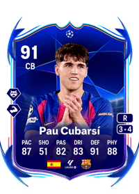 Pau Cubarsí UEFA Champions League Road to the Final 91 OVR