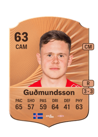 Eggert Aron Guðmundsson Rare 63 OVR