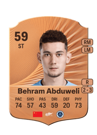 Behram Abduweli Rare 59 OVR