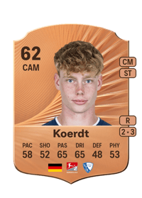 Lennart Koerdt Rare 62 OVR