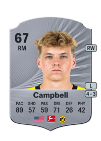 Cole Campbell Rare 67 OVR