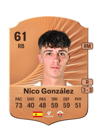 Nico González Rare 61 OVR