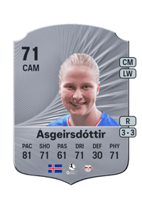 Emilía Ásgeirsdóttir Rare 71 OVR