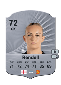 Kayla Rendell Rare 72 OVR