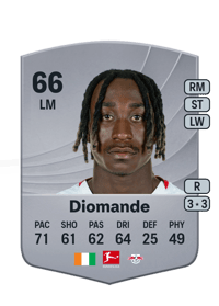 Yan Diomande Common 66 OVR