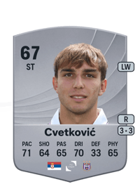 Mihajlo Cvetković Common 67 OVR