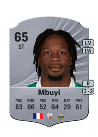 Claudy Mbuyi Rare 65 OVR
