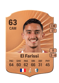 Amine El Farissi Rare 63 OVR