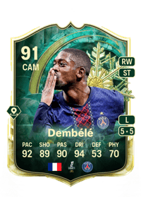 Ousmane Dembélé WINTER WILDCARDS 91 OVR