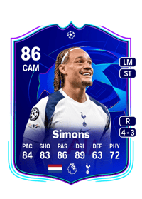 Xavi Simons UCL Road to the Knockouts 86 OVR