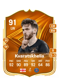 Khvicha Kvaratskhelia Star Performer 91 OVR