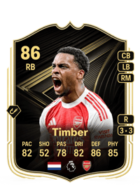 Jurriën Timber Team of the Week 86 OVR