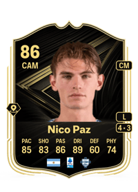 Nico Paz Team of the Week 86 OVR