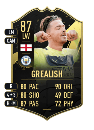 Grealish - 87 - Team of the Week