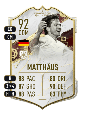 Matthäus - 92 - World Cup Icon