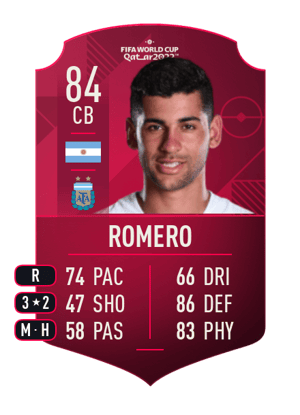 Romero - 84 - World Cup Player