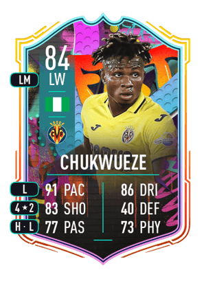 Chukwueze - 84 - Out of Position