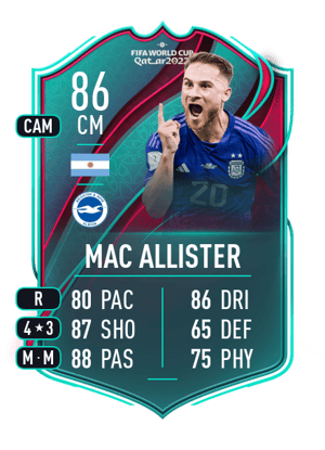 Mac Allister - 86 - World Cup Team of the Tournament