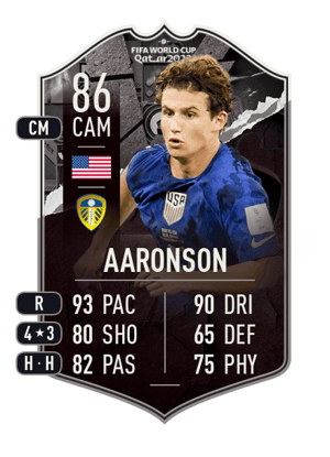 Aaronson - 86 - World Cup Showdown