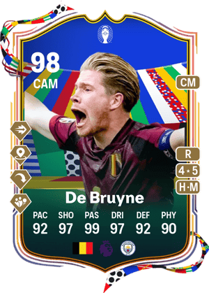 De Bruyne - 98 - UEFA EURO Team of the Tournament