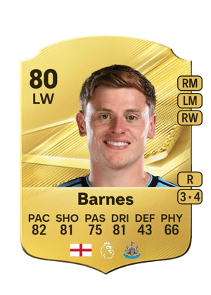 Harvey Barnes FC 27 Ultimate Team card