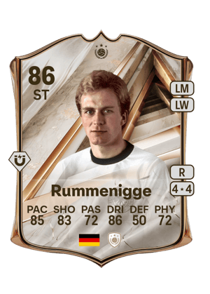 Rummenigge - 86 - Debut International Icon