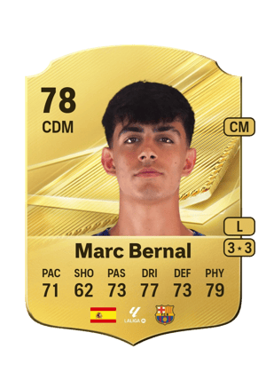 Marc Bernal EA FC 27 player card, 78 rated