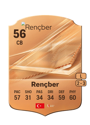 Taha İbrahim Rençber FC 27 kartı