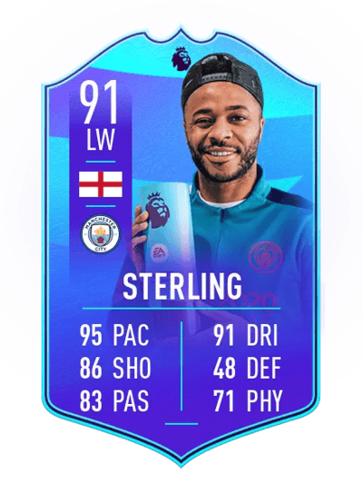 Raheem Sterling POTM Premier League 91 OVR