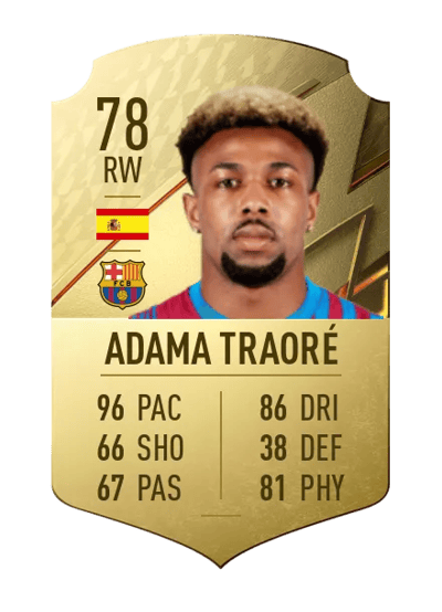 Adama Traoré Rare 78 OVR