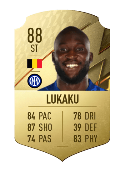 Romelu Lukaku Rare 88 OVR