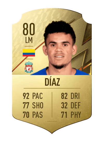 Luis Díaz Rare 80 OVR