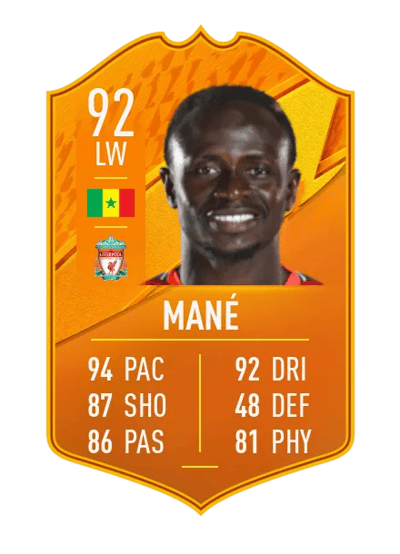 Sadio Mané Domestic Man of the Match 92 OVR