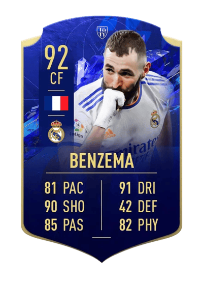 Karim Benzema TOTY HONOURABLE MENTIONS 92 OVR