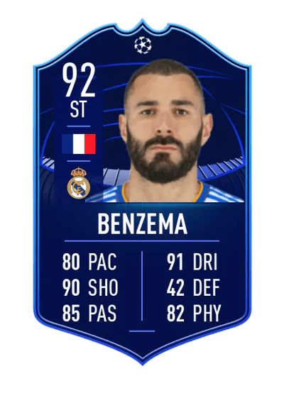 Karim Benzema UEFA Champions League MOTM 92 OVR