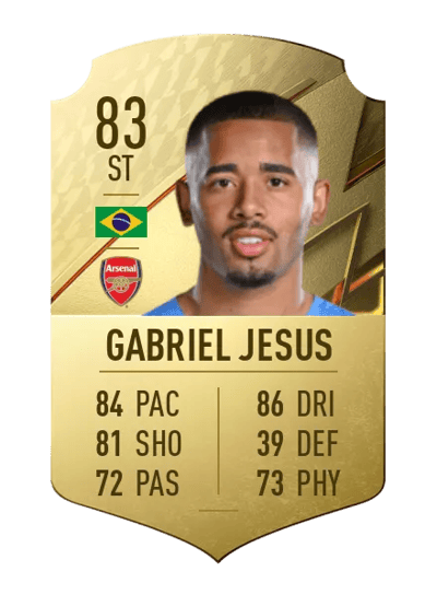 Gabriel Jesus Rare 83 OVR