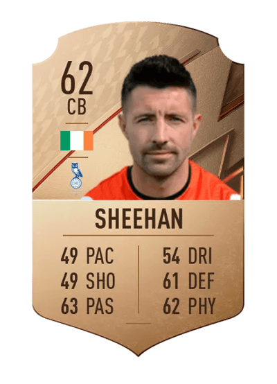 Alan Sheehan Rare 62 OVR