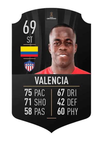 Carmelo Valencia CONMEBOL LIBERTADORES 69 OVR