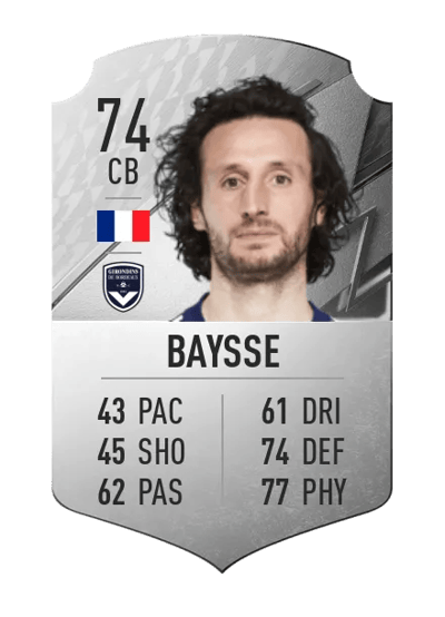 Paul Baysse Rare 74 OVR