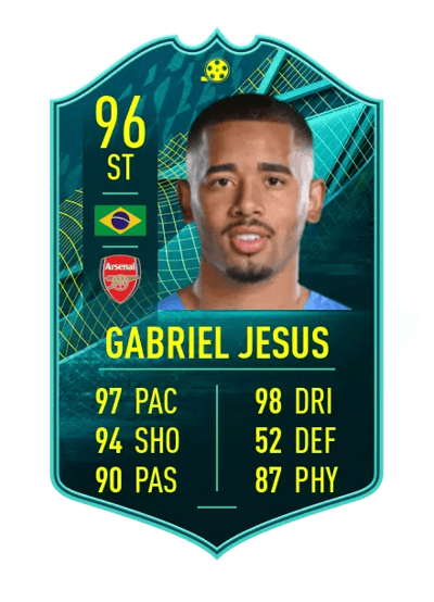Gabriel Jesus PLAYER MOMENTS 96 OVR