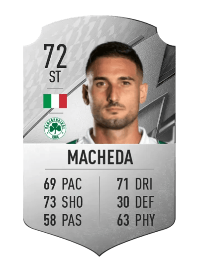 Federico Macheda Rare 72 OVR