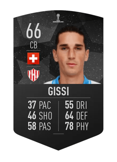 Dylan Gissi CONMEBOL SUDAMERICANA 66 OVR